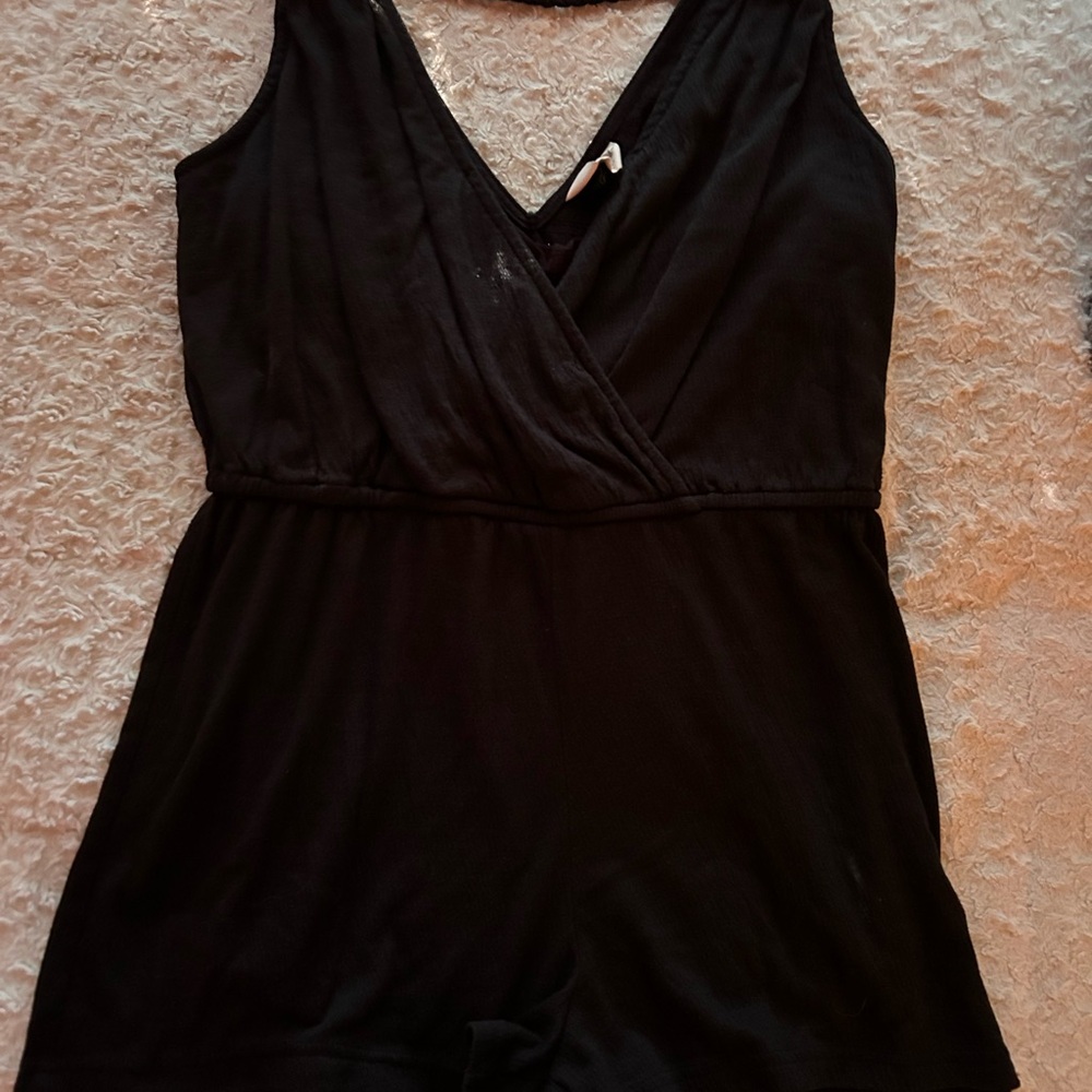 Black Sleeveless Romper